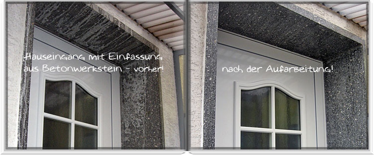 Hauseingang Betonwerkstein